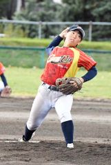 【決勝・グラティアスウイッシュBC―札幌ブルーシェジュニア】グラティアスウイッシュBCは先発の中尾は攻守で活躍した