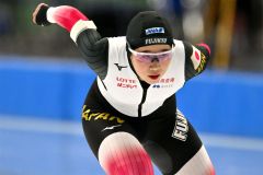 【女子3000メートル】4分6秒91のタイムで優勝した掘川桃香の力走(金野和彦撮影)