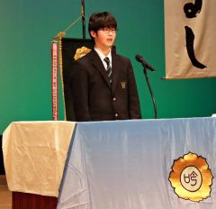 トップバッターで「武野の晴月」を吟じた後藤さん